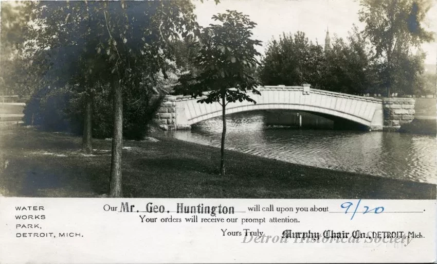 Postcard - Water Works Park, Detroit, Mich.