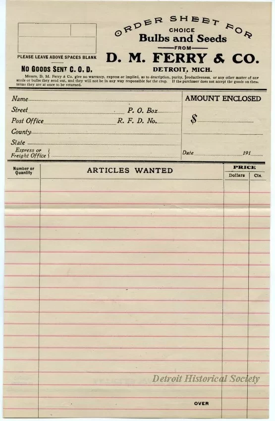 Catalog - Bulbs & Seeds Autumn 1916