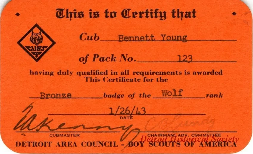 Certificate, Achievement