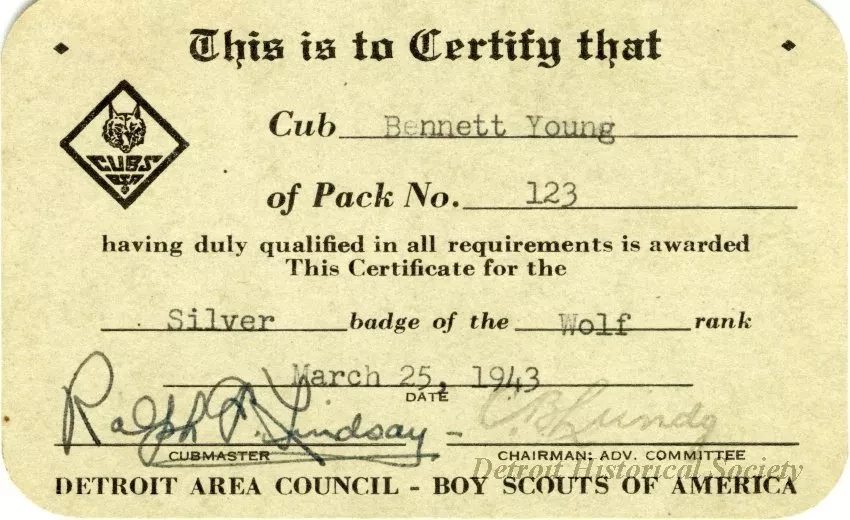 Certificate, Achievement