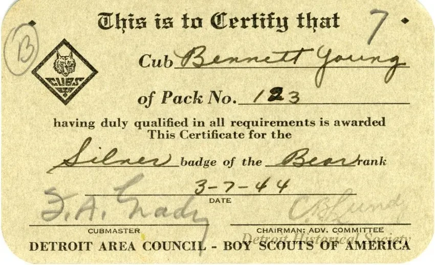 Certificate, Achievement