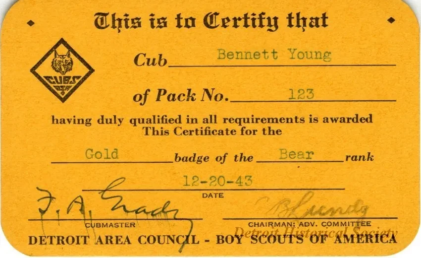 Certificate, Achievement