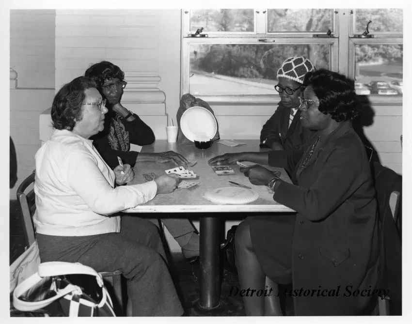 Print, Photographic - "Senior Citizens Playing Cards"