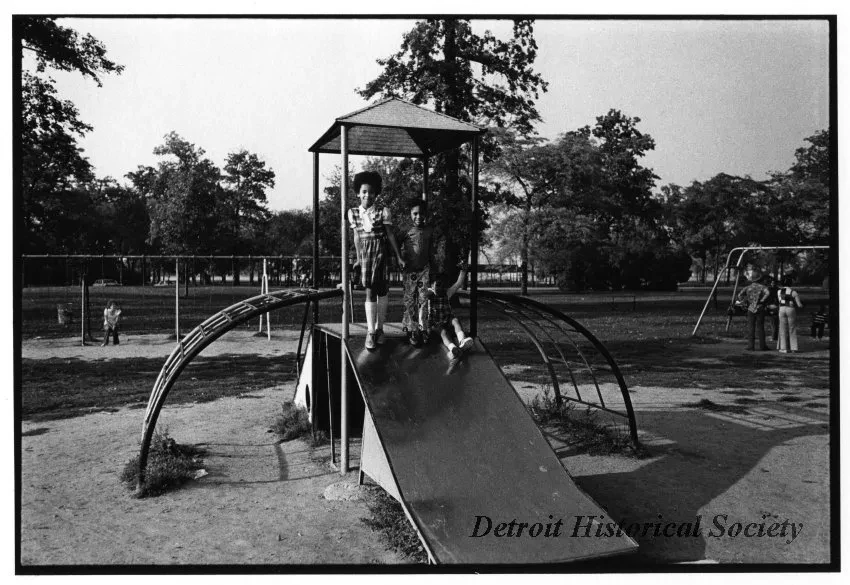 Print, Photographic - "Children on playground - Belle Isle"