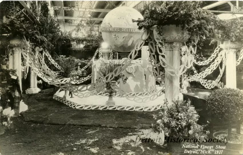 Postcard - National Flower Show, Detroit, Mich. 1927