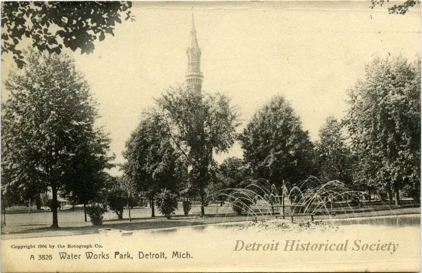 Postcard - Water Works Park, Detroit, Mich. - Water Works Park, Detroit, Mich.