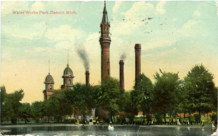 Postcard - Water Works Park, Detroit, Mich. - Water Works Park, Detroit, Mich.