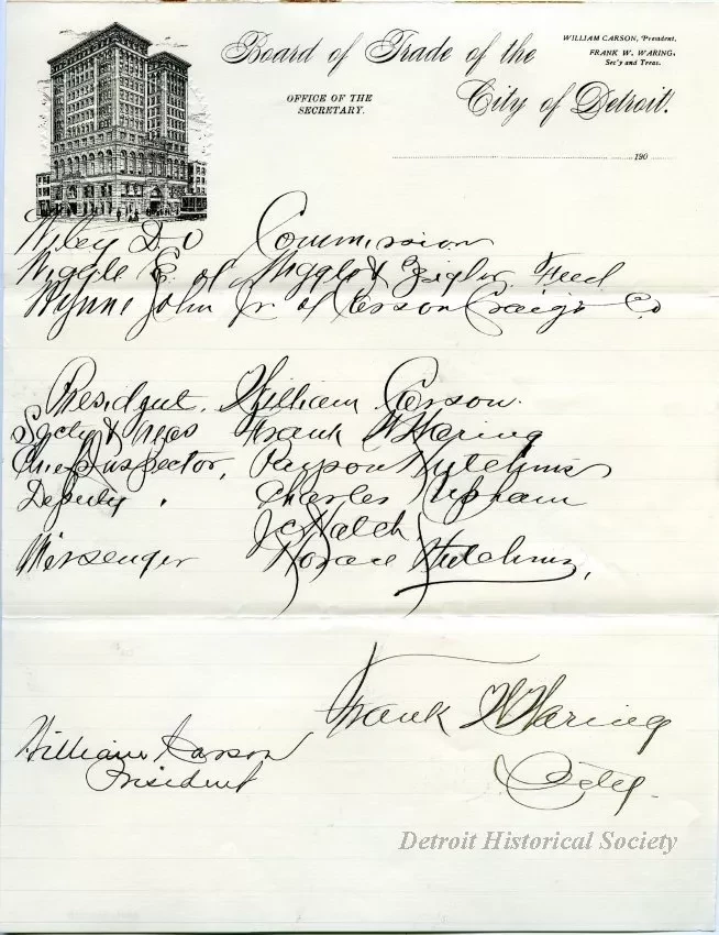 Roster - Board of Trade of the City of Detroit