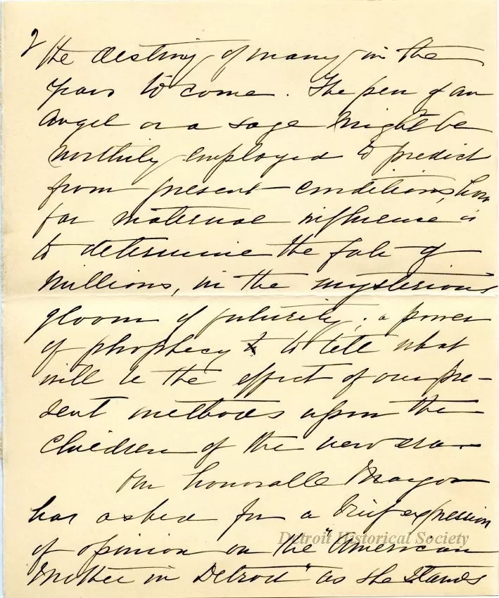 Letter - The American Mother in Detroit