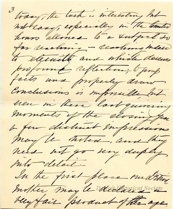 Letter - The American Mother in Detroit