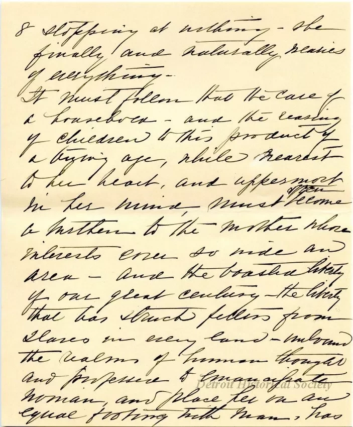 Letter - The American Mother in Detroit