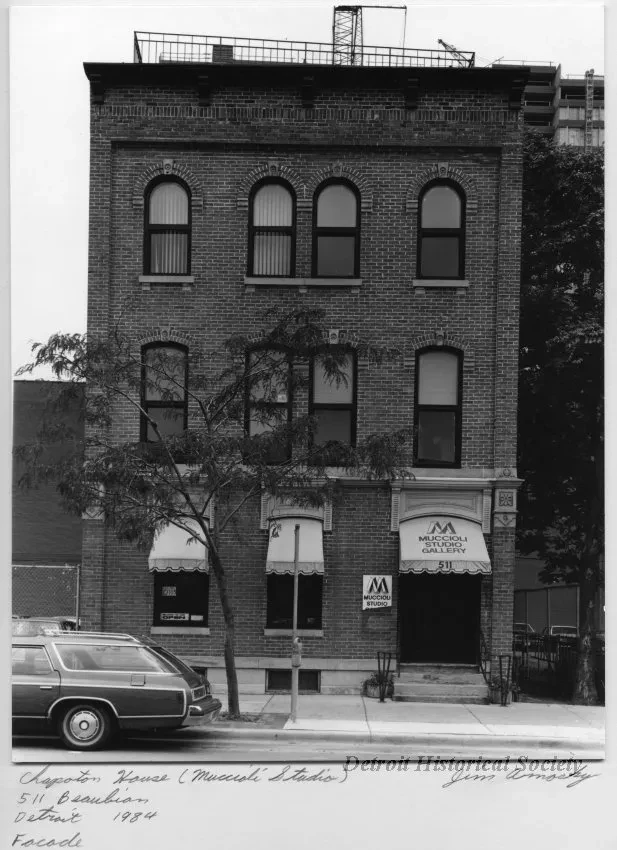 Print, Photographic - Chapoton House (Muccioli Studio), 511 Beaubien, Detroit, Facade