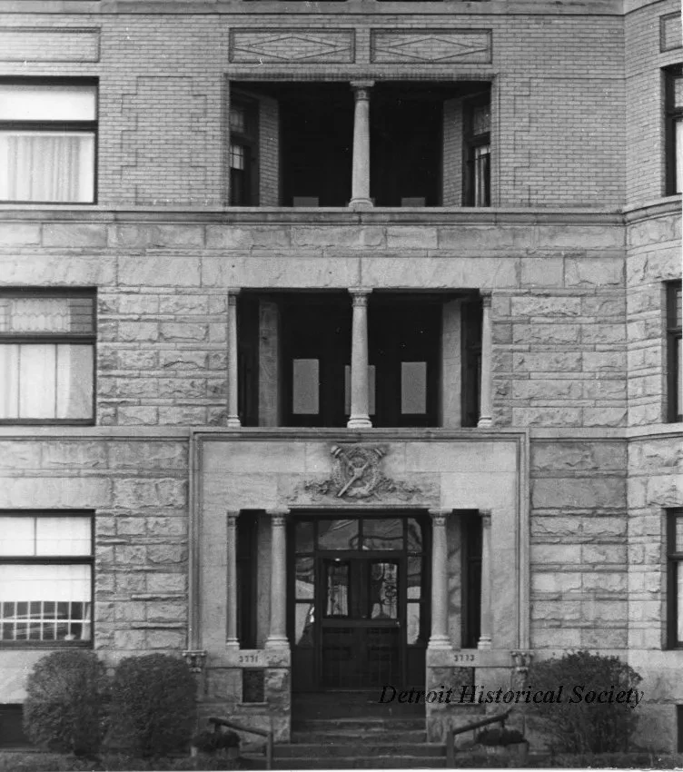Print, Photographic - Coronado Apartments, North entrance on 2nd Ave, 2nd Ave & Selden