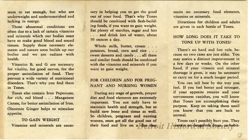 Handbill - Tone Up With Tones!