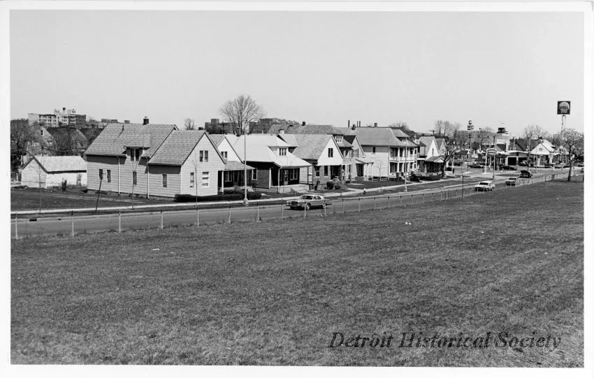 Print, Photographic - View Looking North to I-94 Service Drive Between St. Aubin and Dubois