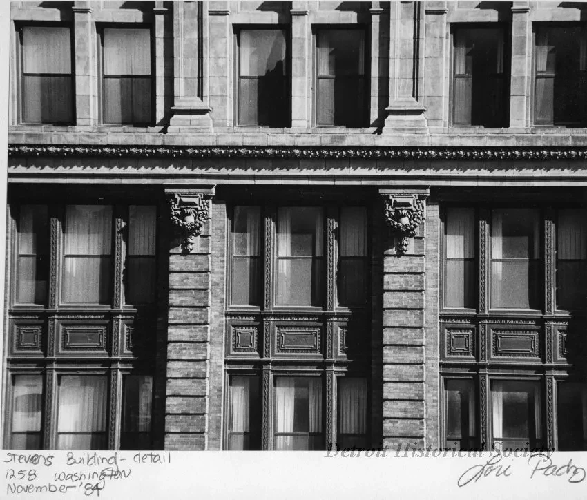 Print, Photographic - Stevens Building - detail; 1258 Washington