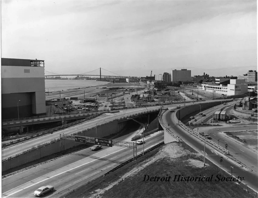 Print, Photographic - Riverfront Looking West From Cobo Hall