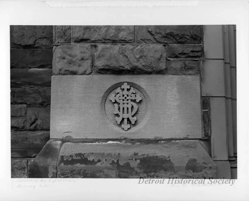 Print, Photographic - Woodward Ave Baptist Church, Masonry Detail