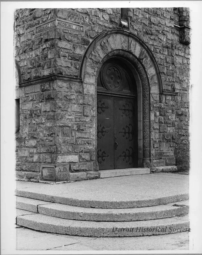 Print, Photographic - Catholic Church, Woodward Ave - detail