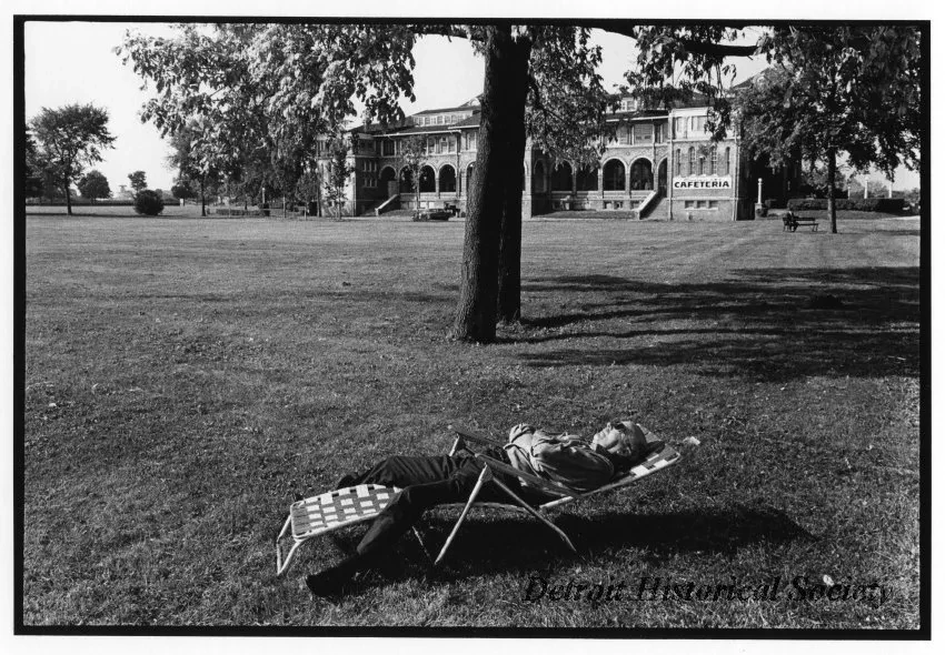 Print, Photographic - Man Sleeping in Front of Casino