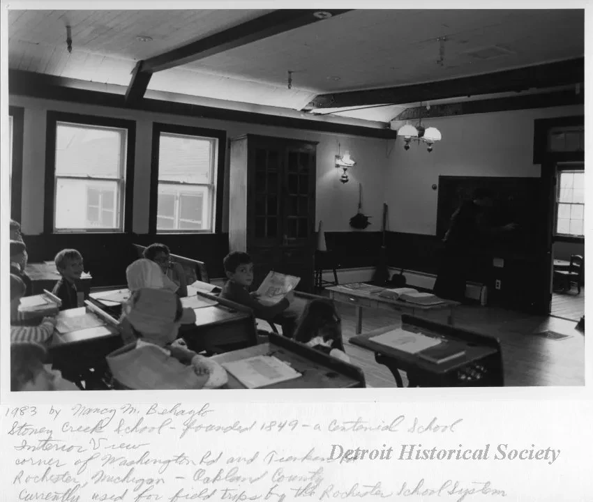 Print, Photographic - Stoney Creek School - founded 1849 - a centennial school; Interior View