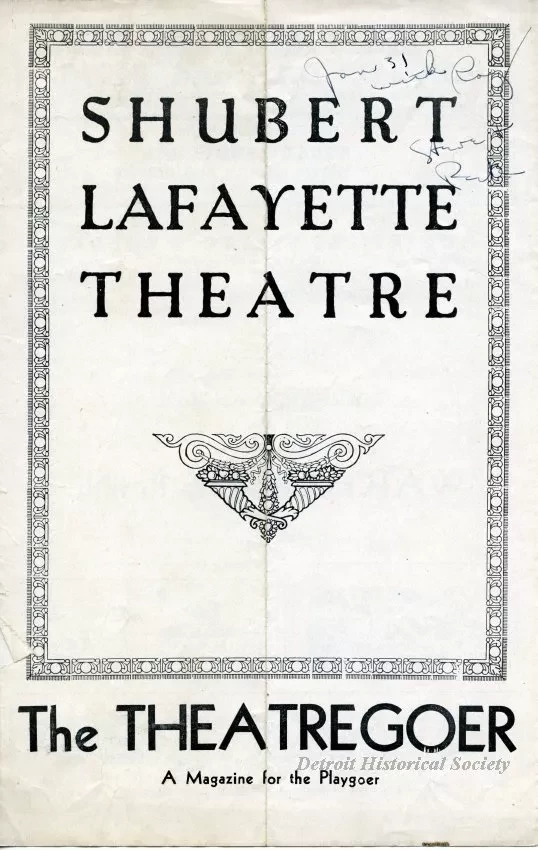 Program, Theater - The Theatregoer, A Magazine for the Playgoer