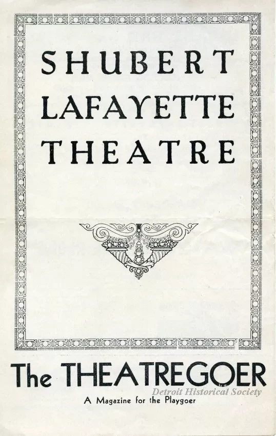 Program, Theater - The Theatregoer, A Magazine for the Playgoer
