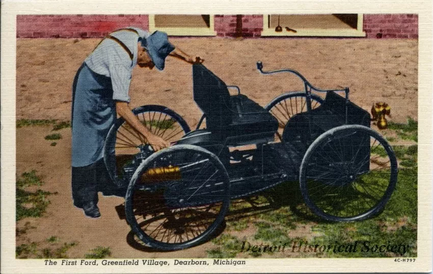 Postcard - The First Ford, Greenfield Village, Dearborn, Michigan