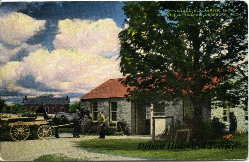 Postcard - Village Blacksmith Shop, Greenfield Village, Dearborn, Mich