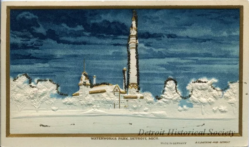 Postcard - Waterworks Park, Detroit, Mich.