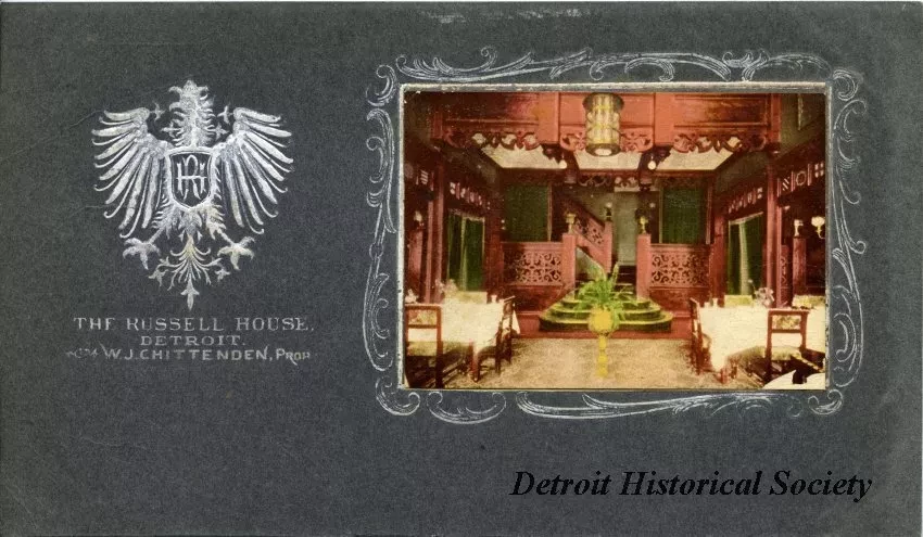 Postcard - The Russell House, Detroit, W.J. Chittenden, Prop