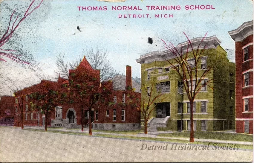Postcard - Thomas Normal Training School, Detroit, Mich
