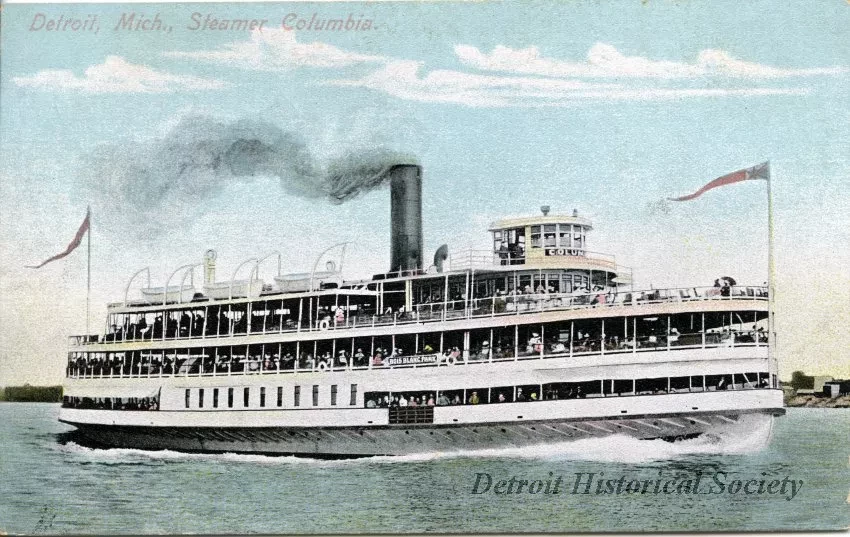 Postcard - Detroit, Mich., Steamer Columbia.