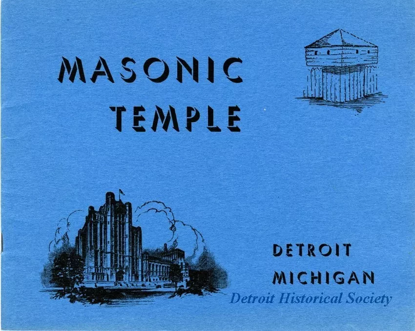 Booklet - Masonic Temple, Detroit, Michigan