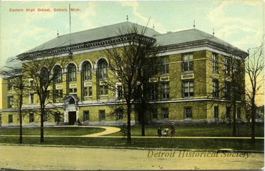 Postcard - Eastern High School, Detroit, Mich.