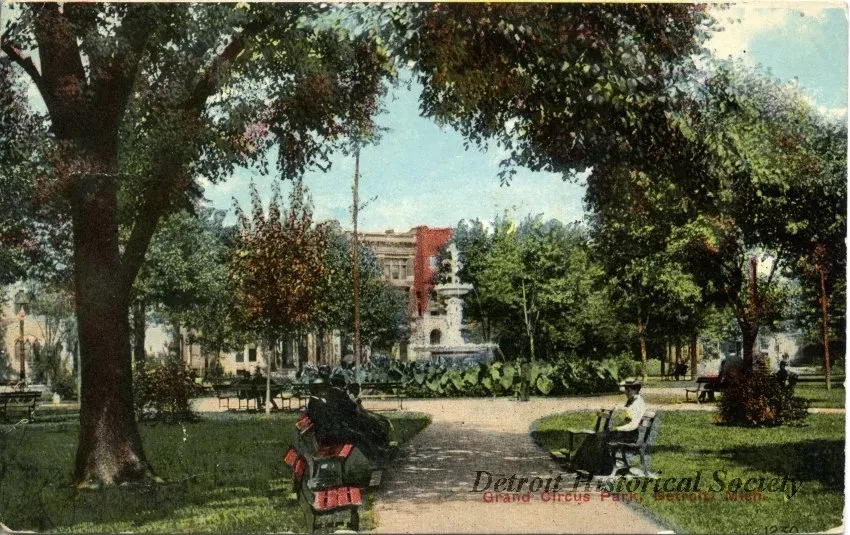 Postcard - Grand Circus Park, Detroit, Mich.