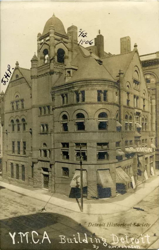 Postcard - Y.M.C.A Building Detroit, By O.W. Johnson