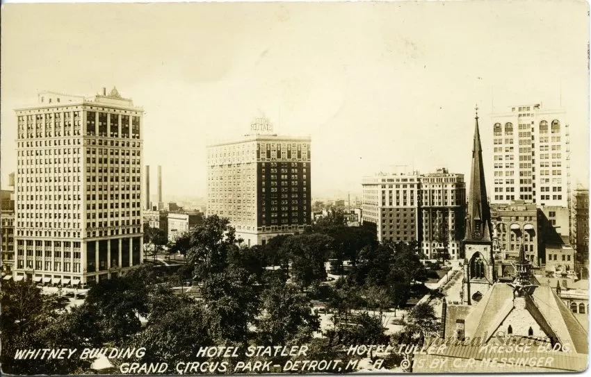 Postcard - Grand Circus Park - Detroit, Mich.