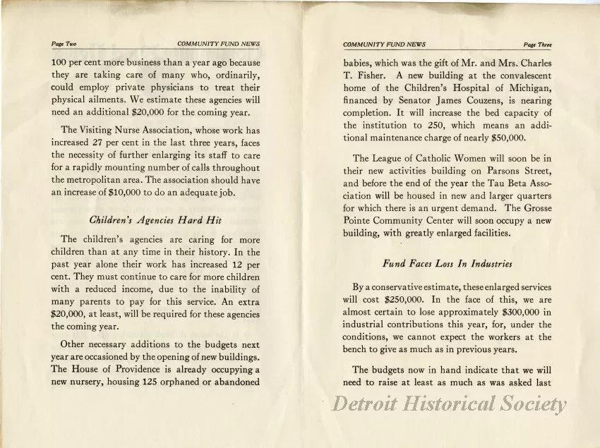 Newsletter - Community Fund News, No. 60, September 1927