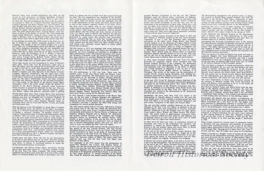 Booklet - Our Silver Anniversary Season, A Brief History of the Detroit Grand Opera Association