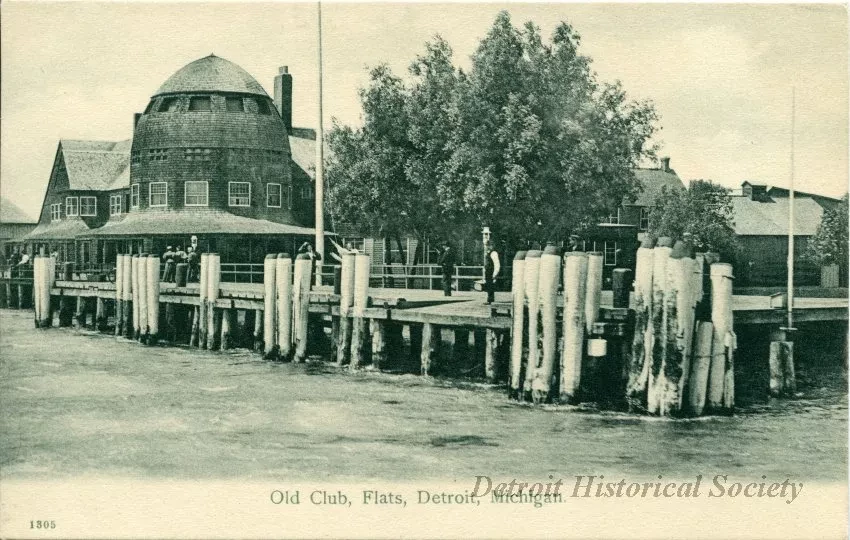 Postcard - Old Club, Flats, Detroit, Michigan.