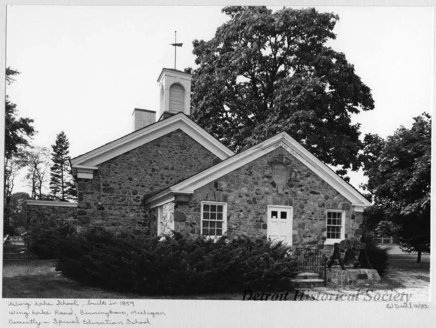 Print, Photographic - Wing Lake School, built in 1859