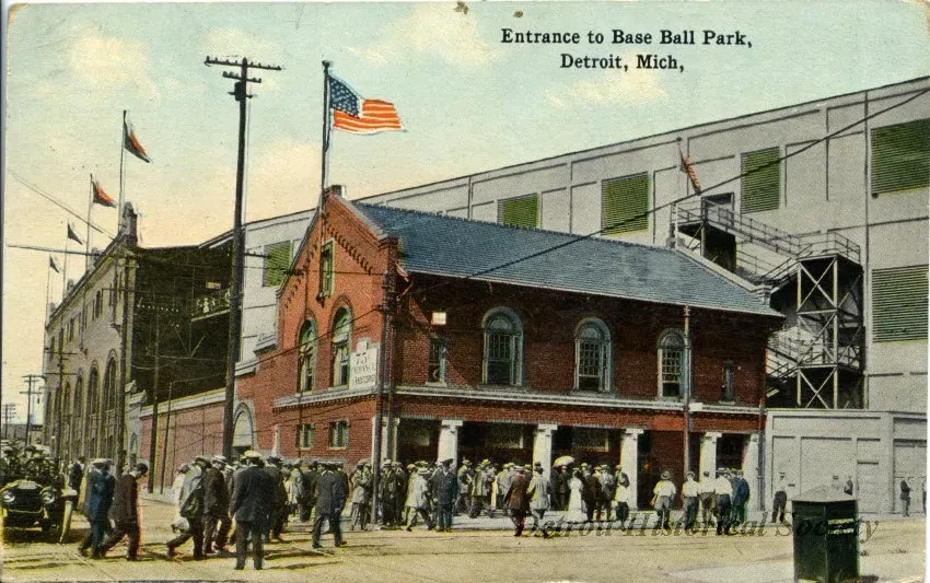 Postcard - Entrance to Base Ball Park, Detroit, Mich.