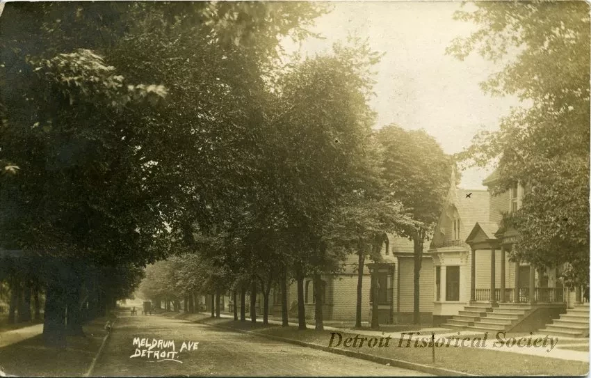 Postcard - Meldrum Ave, Detroit.