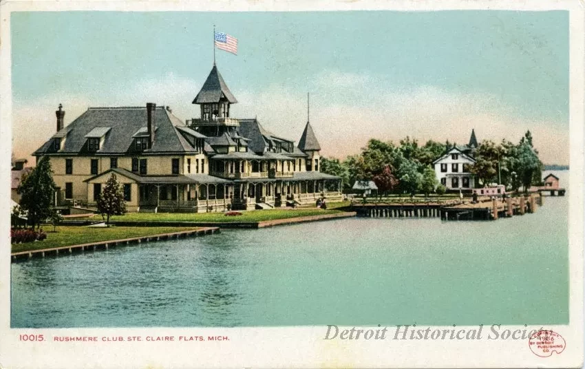 Postcard - Rushmere Club. Ste. Claire Flats, Mich.