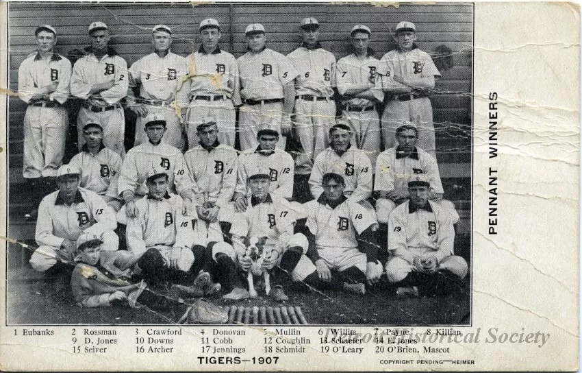 Postcard - Pennant Winners, Tigers - 1907