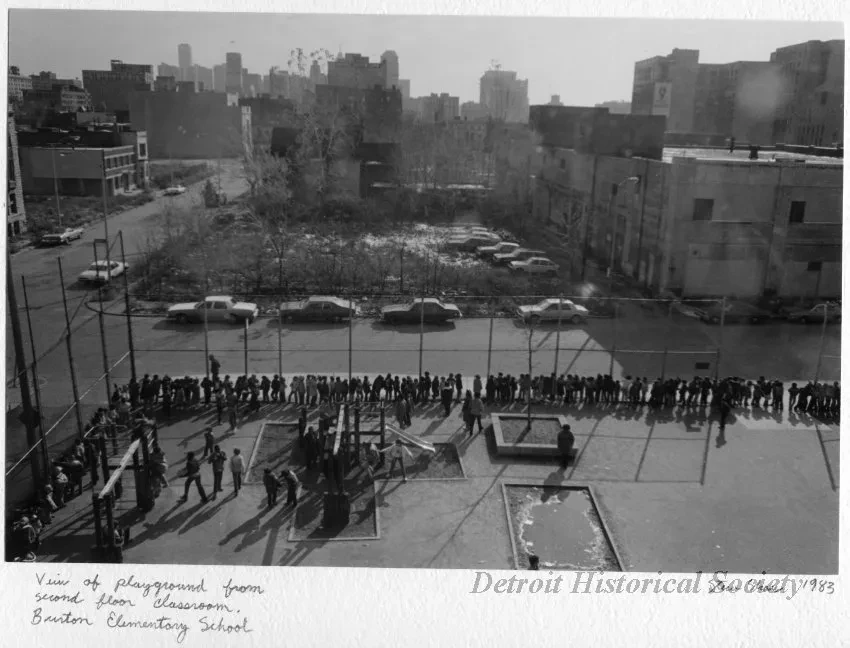 Print, Photographic - View of Playground From Second Floor Classroom