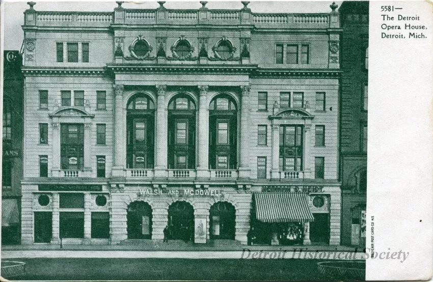 Postcard - The Detroit Opera House, Detroit, Mich.