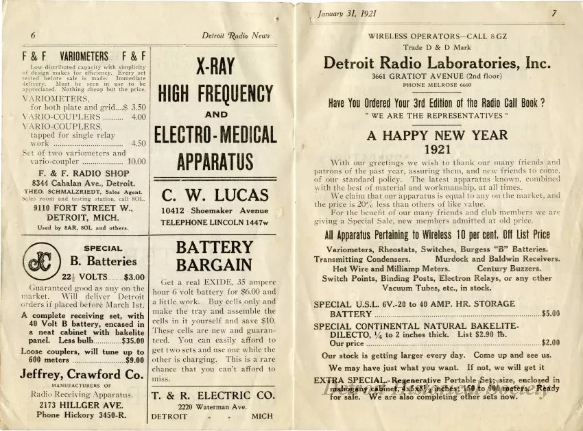 Newsletter - Detroit Radio News, Vol. 2, No. 1