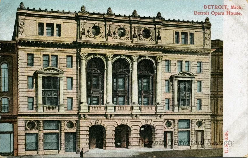 Postcard - Detroit, Mich. Detroit Opera House,